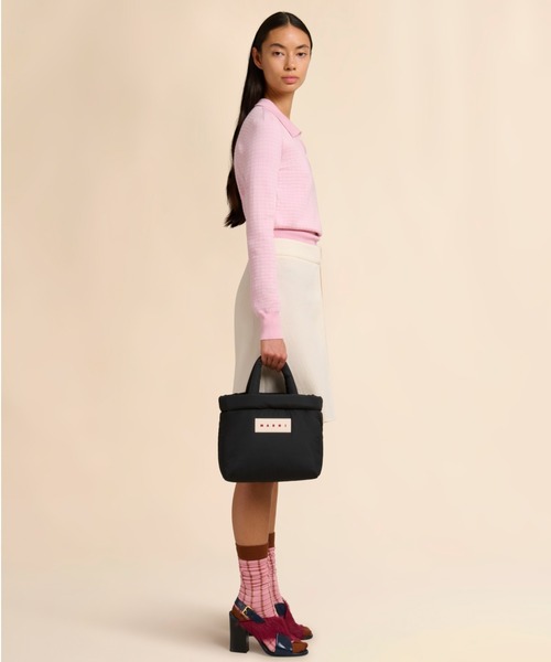 MARNI（マルニ）の「PUFF / トートバッグミニ（トートバッグ・レディース・ブラック/ピンク・ONE SIZE）」の14枚目の写真