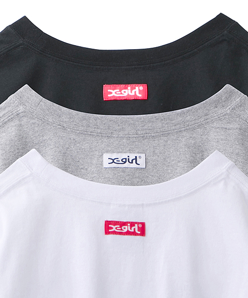 X-girl（エックスガール）の「HOT DOG S/S BIG TEE（Tシャツ/カットソー・レディース・ホワイト/ブラック/アッシュ・2/1）」の4枚目の写真