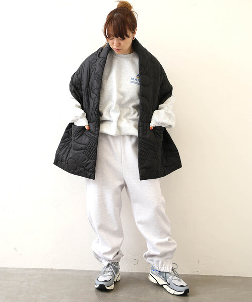 JOURNAL STANDARD LUXE（ジャーナルスタンダード　ラックス）の「【manipuri/マニプリ】QUILTED BIG STOLE（ストール/ショール・レディース・ブラック・FREE）」の5枚目の写真