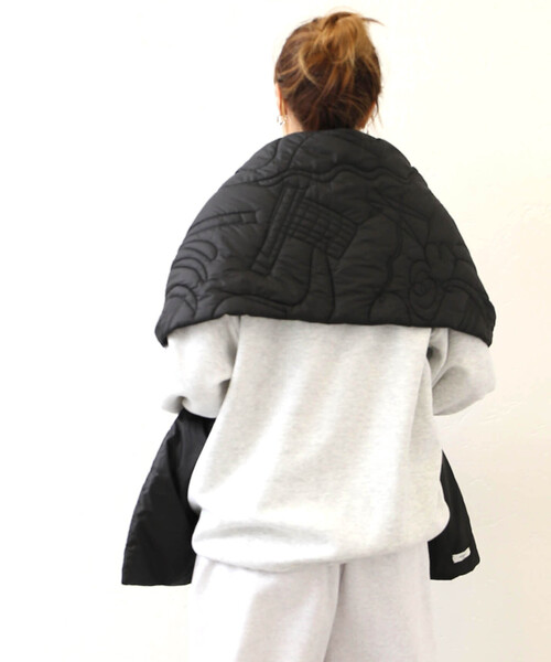 JOURNAL STANDARD LUXE（ジャーナルスタンダード　ラックス）の「【manipuri/マニプリ】QUILTED BIG STOLE（ストール/ショール・レディース・ブラック・FREE）」の7枚目の写真