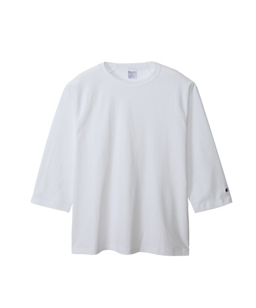 Champion（チャンピオン）の「【Champion/チャンピオン】メンズ MADE IN USA ティーテンイレブン ラグラン3/4スリーブTシャツ（Tシャツ/カットソー・メンズ・モスグリーン/ホワイト/ネイビー/ブラック/レッド系その他7/シルバーグレー・X-LARGE/LARGE/MEDIUM/SMALL）」の2枚目の写真