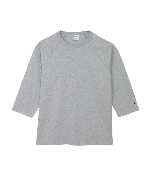 Champion（チャンピオン）の「【Champion/チャンピオン】メンズ MADE IN USA ティーテンイレブン ラグラン3/4スリーブTシャツ（Tシャツ/カットソー・メンズ・モスグリーン/ホワイト/ネイビー/ブラック/レッド系その他7/シルバーグレー・X-LARGE/LARGE/MEDIUM/SMALL）」の4枚目の写真