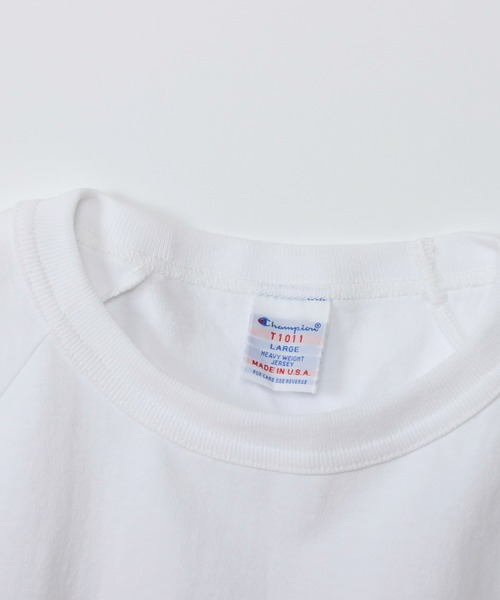 Champion（チャンピオン）の「【Champion/チャンピオン】メンズ MADE IN USA ティーテンイレブン ラグラン3/4スリーブTシャツ（Tシャツ/カットソー・メンズ・モスグリーン/ホワイト/ネイビー/ブラック/レッド系その他7/シルバーグレー・X-LARGE/LARGE/MEDIUM/SMALL）」の9枚目の写真
