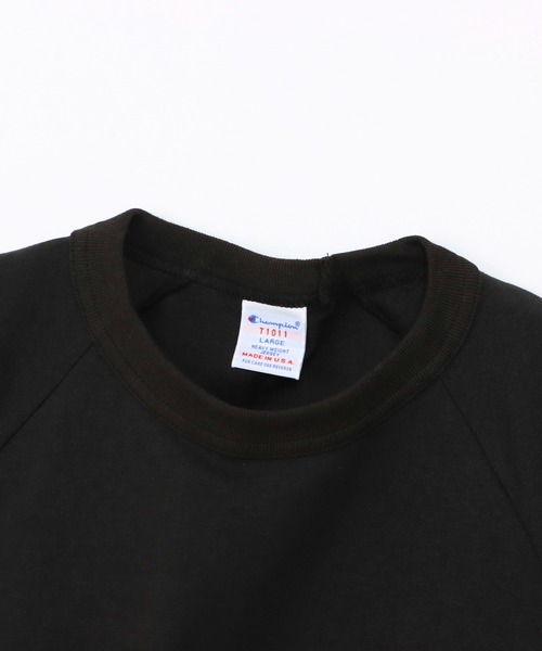 Champion（チャンピオン）の「【Champion/チャンピオン】メンズ MADE IN USA ティーテンイレブン ラグラン3/4スリーブTシャツ（Tシャツ/カットソー・メンズ・モスグリーン/ホワイト/ネイビー/ブラック/レッド系その他7/シルバーグレー・X-LARGE/LARGE/MEDIUM/SMALL）」の12枚目の写真