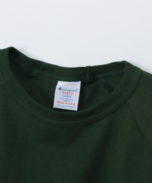 Champion（チャンピオン）の「【Champion/チャンピオン】メンズ MADE IN USA ティーテンイレブン ラグラン3/4スリーブTシャツ（Tシャツ/カットソー・メンズ・モスグリーン/ホワイト/ネイビー/ブラック/レッド系その他7/シルバーグレー・X-LARGE/LARGE/MEDIUM/SMALL）」の15枚目の写真