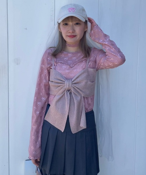 安い BIG RIBBON KNIT ビスチェ（その他トップス）｜Candy Stripper トップス