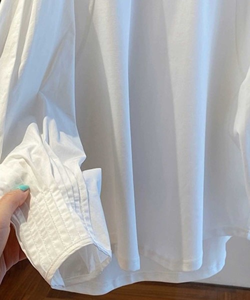 ボリューム袖タックプルオーバーブラウス(シャツ/ブラウス)|CADBURY(キャドバリー) ボリューム袖タックプルオーバーブラウス(シャツ/ブラウス)|CADBURY(キャドバリー)