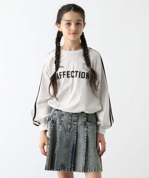 GLOBAL WORK（グローバルワーク）の「ヘビロッTEEドロスト長袖/311574（Tシャツ/カットソー・キッズ・ネイビー/ホワイト系8/ホワイト系5/ホワイト系・160cm/150cm/140cm/130cm）」の4枚目の写真