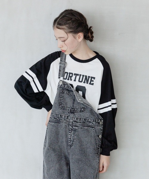 GLOBAL WORK（グローバルワーク）の「ヘビロッTEEドロスト長袖/311574（Tシャツ/カットソー・キッズ・ネイビー/ホワイト系8/ホワイト系5/ホワイト系・160cm/150cm/140cm/130cm）」の5枚目の写真