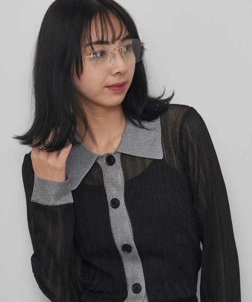 セール】【SETUP7】リムレスツーポイントメガネ 3397 SPNM