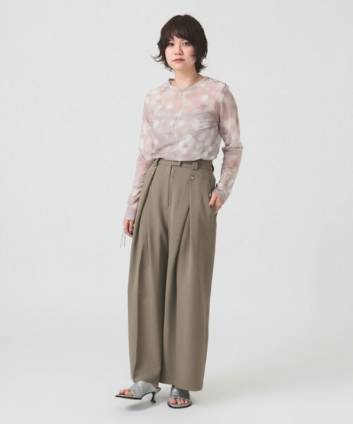 RBS（アールビーエス）の「RBS / シアー ドット プリント Tシャツ（Tシャツ/カットソー・レディース・サックスブルー/ベージュ・ONE SIZE）」の3枚目の写真