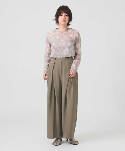 RBS（アールビーエス）の「RBS / シアー ドット プリント Tシャツ（Tシャツ/カットソー・レディース・サックスブルー/ベージュ・ONE SIZE）」の5枚目の写真