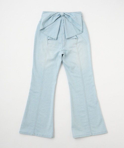 one after another NICECLAUP バックリボンデニムパンツ セール】バックリボンデニムパンツ（デニムパンツ）｜one after