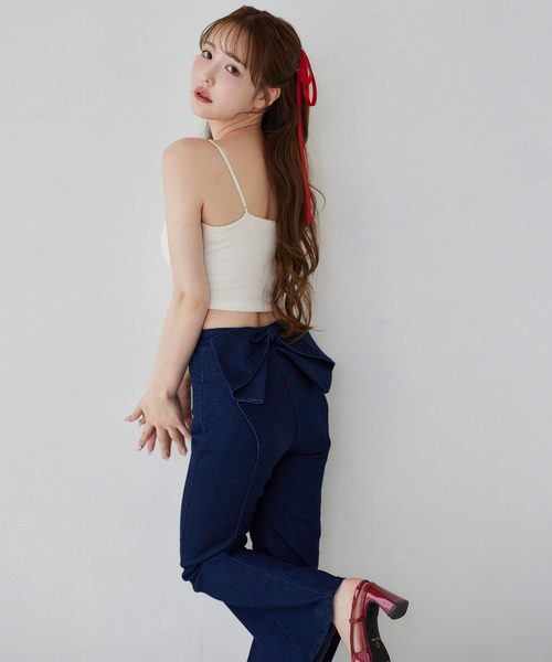one after another NICECLAUP バックリボンデニムパンツ バックリボンデニムパンツ | one after another NICE CLAUP(ワン
