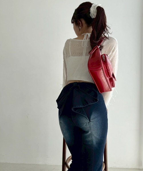 セール】バックリボンデニムパンツ（デニムパンツ）｜one after