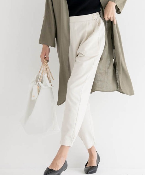 aquagarage（アクアガレージ）の「タック入りジョガーパンツ（その他パンツ・レディース・ブラック/サンドベージュ/チャコール/カーキ/ベージュ・S/M/L/LL）」の12枚目の写真