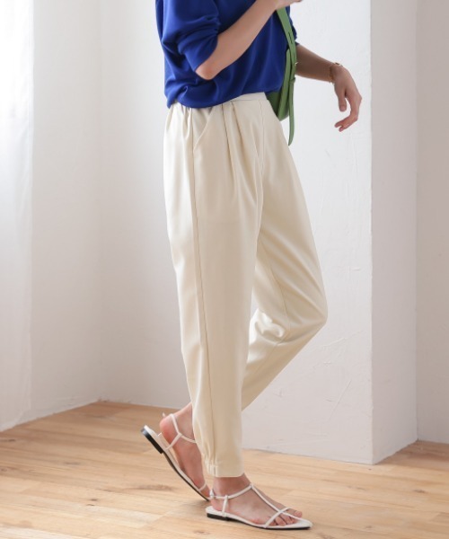 aquagarage（アクアガレージ）の「タック入りジョガーパンツ（その他パンツ・レディース・ブラック/サンドベージュ/チャコール/カーキ/ベージュ・S/M/L/LL）」の15枚目の写真