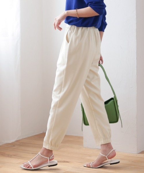 aquagarage（アクアガレージ）の「タック入りジョガーパンツ（その他パンツ・レディース・ブラック/サンドベージュ/チャコール/カーキ/ベージュ・S/M/L/LL）」の16枚目の写真