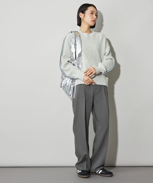 CITEN（シテン）の「＜CITEN＞エッセンシャルタックワイドパンツ（スラックス・レディース・オリーブ/ダークグレー/ブラック・M/S/L）」の5枚目の写真