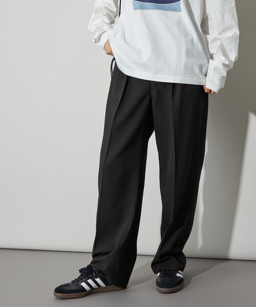 CITEN（シテン）の「＜CITEN＞エッセンシャルタックワイドパンツ（スラックス・レディース・オリーブ/ダークグレー/ブラック・M/S/L）」の7枚目の写真