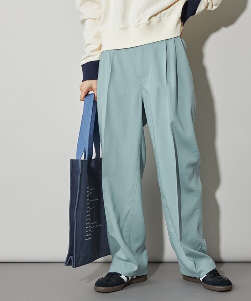 CITEN（シテン）の「＜CITEN＞エッセンシャルタックワイドパンツ（スラックス・レディース・オリーブ/ダークグレー/ブラック・M/S/L）」の8枚目の写真