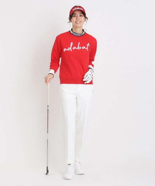 adabat（アダバット）の「【新レーベル ADABAT NAVY】アダバットサインロゴニット（ニット/セーター・レディース・レッド系1/ネイビー・42/40/38）」の5枚目の写真