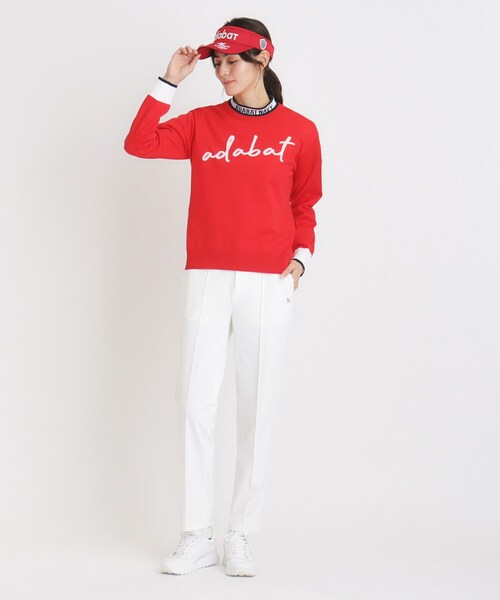 adabat（アダバット）の「【新レーベル ADABAT NAVY】アダバットサインロゴニット（ニット/セーター・レディース・レッド系1/ネイビー・42/40/38）」の6枚目の写真