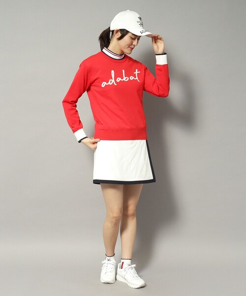 adabat（アダバット）の「【新レーベル ADABAT NAVY】アダバットサインロゴニット（ニット/セーター・レディース・レッド系1/ネイビー・42/40/38）」の7枚目の写真