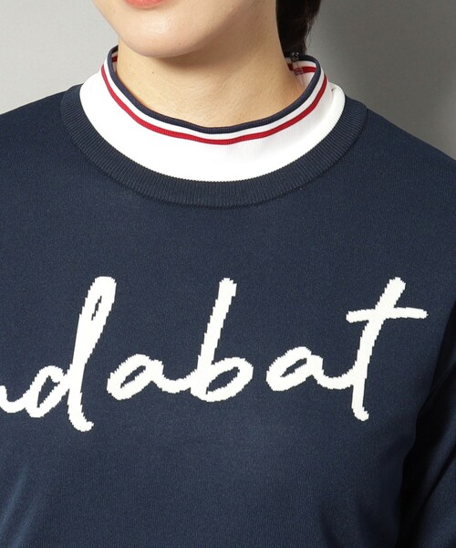 セール】【新レーベル ADABAT NAVY】アダバットサインロゴニット