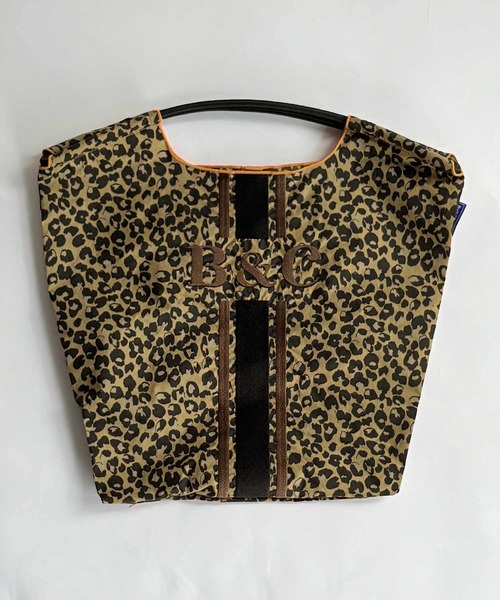 Ball&Chain（ボールアンドチェーン）の「[Ball&Chain]shopping bag-LEOPARD LINE(M)（エコバッグ/サブバッグ・レディース・ベージュ/グレー・M）」の3枚目の写真