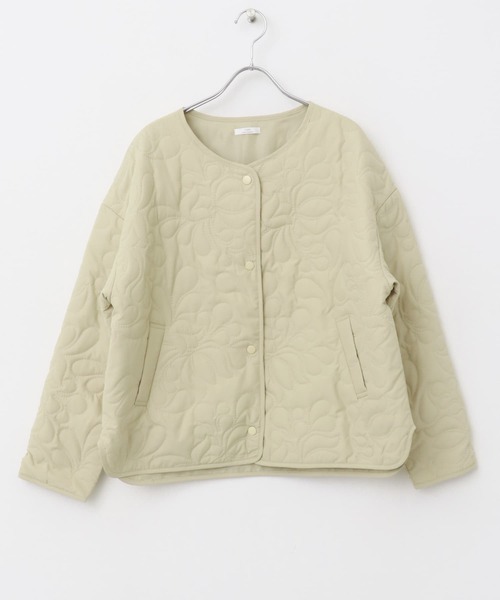 ITEMS URBANRESEARCH（アイテムズ アーバンリサーチ）の「ノーカラー刺繍ブルゾン（ブルゾン・レディース・ブラック/ベージュ・FREE）」の13枚目の写真