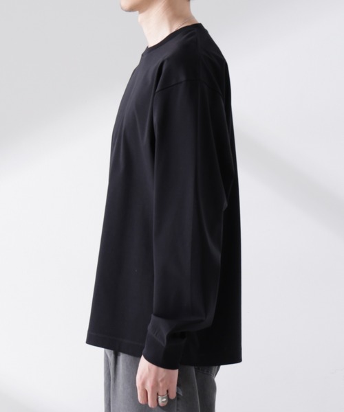 NANO universe(ナノユニバース)の「アンチスメル BIG クルーネックTシャツ 長袖(Tシャツ/カットソー・メンズ・ホワイト/ベージュ/ネイビー/ブラック・M/L)」の12枚目の写真