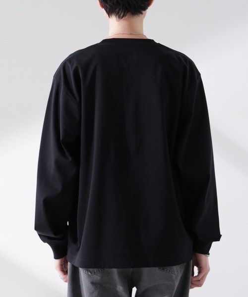 NANO universe(ナノユニバース)の「アンチスメル BIG クルーネックTシャツ 長袖(Tシャツ/カットソー・メンズ・ホワイト/ベージュ/ネイビー/ブラック・M/L)」の13枚目の写真