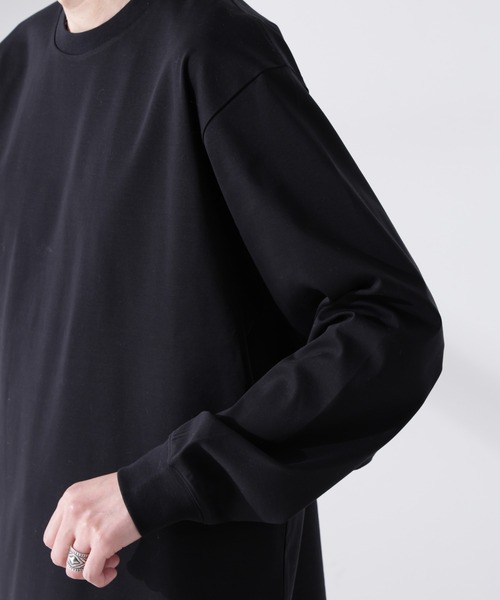 NANO universe(ナノユニバース)の「アンチスメル BIG クルーネックTシャツ 長袖(Tシャツ/カットソー・メンズ・ホワイト/ベージュ/ネイビー/ブラック・M/L)」の15枚目の写真