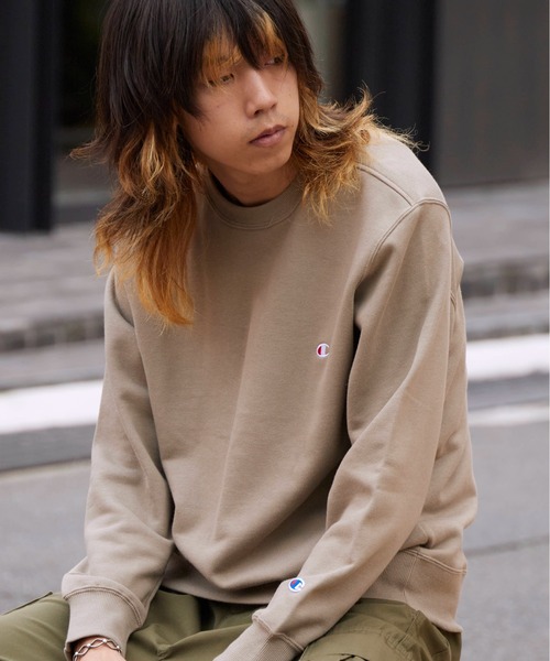 Champion（チャンピオン）の「Champion/チャンピオン CREW NECK SWEATSHIRT ワンポイントロゴ クルーネック スウェット トレーナー 2026秋冬 秋服（スウェット・メンズ・ブラック/ネイビー/グレー/ホワイト/カーキ/ブラウン/スカイブルー・S/M/L/XL）」の5枚目の写真