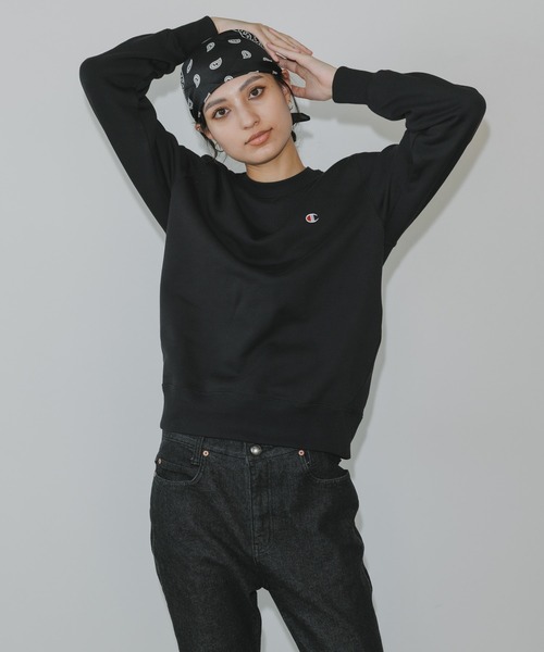 Champion（チャンピオン）の「Champion/チャンピオン CREW NECK SWEATSHIRT ワンポイントロゴ クルーネック スウェット トレーナー 2026秋冬 秋服（スウェット・メンズ・ブラック/ネイビー/グレー/ホワイト/カーキ/ブラウン/スカイブルー・S/M/L/XL）」の12枚目の写真
