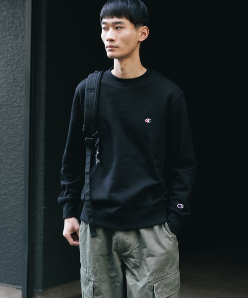 Champion（チャンピオン）の「Champion/チャンピオン CREW NECK SWEATSHIRT ワンポイントロゴ クルーネック スウェット トレーナー 2026秋冬 秋服（スウェット・メンズ・ブラック/ネイビー/グレー/ホワイト/カーキ/ブラウン/スカイブルー・S/M/L/XL）」の19枚目の写真