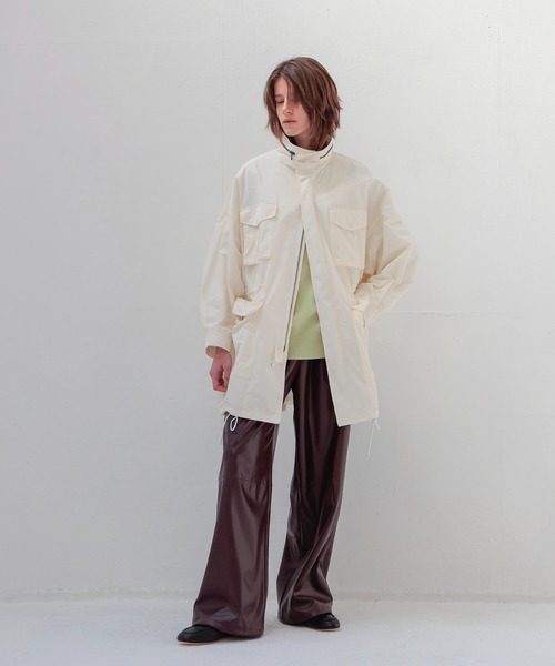 DRESSLAVE(ドレスレイブ)の「drawstring smooth leather like wide pants(ドローストリングスムースレザーライクワイドパンツ)(その他パンツ・レディース・グレー/ブラウン・38)」の11枚目の写真