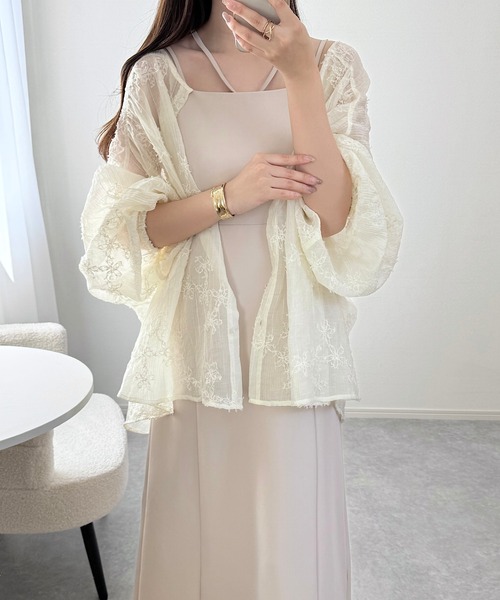 INTER FACTORY(インターファクトリー)の「koko - フラワーシアージャガードブラウス made in INTER FACTORY(シャツ/ブラウス・レディース・アイボリー・FREE)」の14枚目の写真