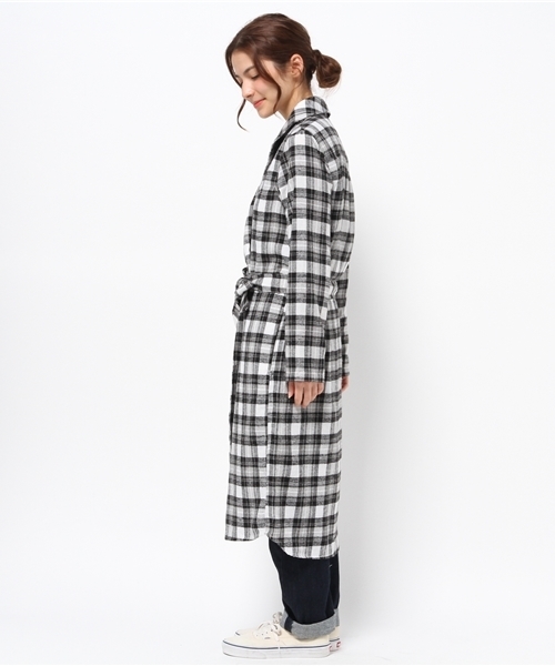 SEVENDAYS=SUNDAY（セブンデイズサンデイ）の「チェックガウン（ピーコート・レディース・ブラック/ブルー/レッド・MEDIUM/LARGE）」の5枚目の写真