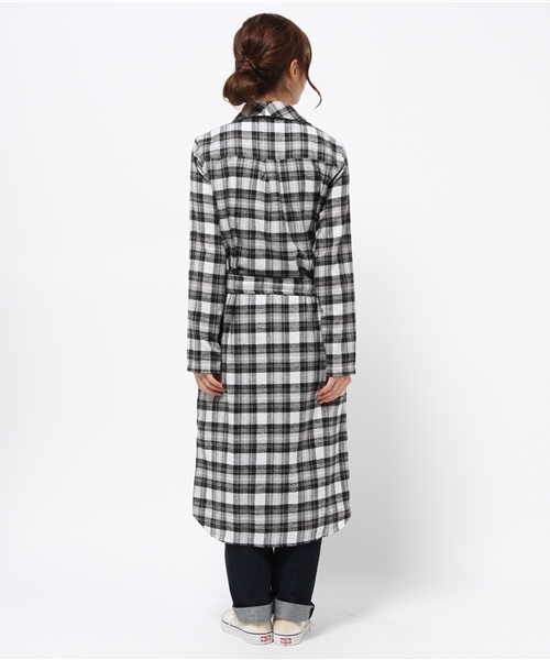 SEVENDAYS=SUNDAY（セブンデイズサンデイ）の「チェックガウン（ピーコート・レディース・ブラック/ブルー/レッド・MEDIUM/LARGE）」の6枚目の写真