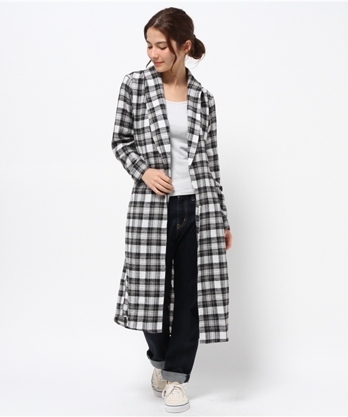 SEVENDAYS=SUNDAY（セブンデイズサンデイ）の「チェックガウン（ピーコート・レディース・ブラック/ブルー/レッド・MEDIUM/LARGE）」の15枚目の写真