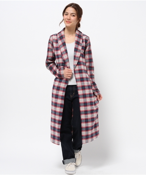 SEVENDAYS=SUNDAY（セブンデイズサンデイ）の「チェックガウン（ピーコート・レディース・ブラック/ブルー/レッド・MEDIUM/LARGE）」の14枚目の写真