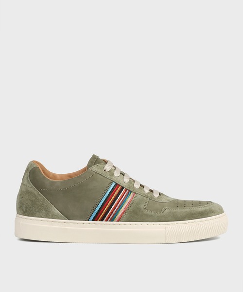 Paul Smith(ポールスミス)の「“Signature Stripe” レザー スニーカー【150804 FERM】(スニーカー・メンズ・グリーン・LARGE/MEDIUM)」の1枚目の写真