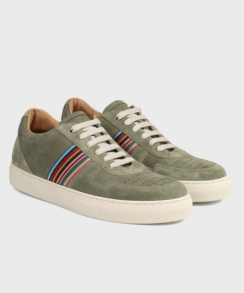 Paul Smith(ポールスミス)の「“Signature Stripe” レザー スニーカー【150804 FERM】(スニーカー・メンズ・グリーン・LARGE/MEDIUM)」の2枚目の写真
