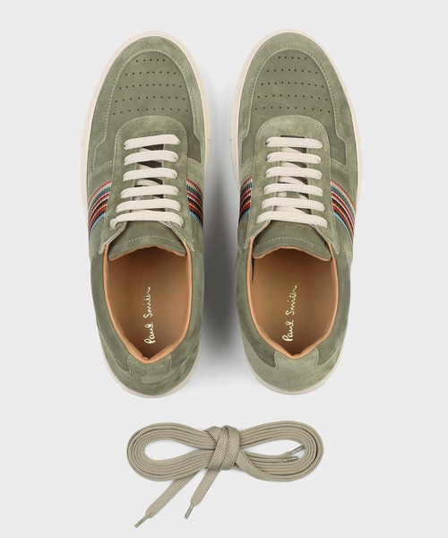 Paul Smith(ポールスミス)の「“Signature Stripe” レザー スニーカー【150804 FERM】(スニーカー・メンズ・グリーン・LARGE/MEDIUM)」の3枚目の写真