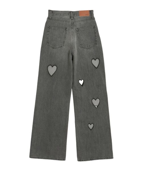 ハートカッティングワイドデニムパンツ（デニムパンツ）｜EVRIS