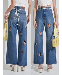 EVRIS | 【3/26（水）12時～再予約】ハートカッティングワイドデニムパンツ(デニムパンツ)