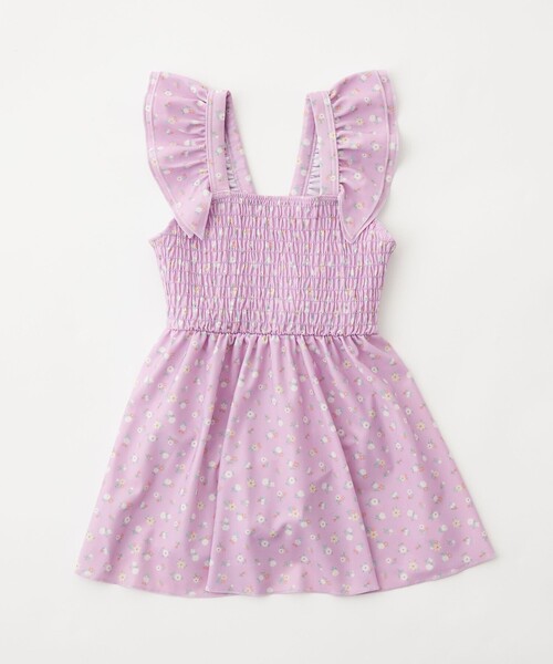 green label relaxing(グリーンレーベルリラクシング)の「GLR コバナガラ ワンピース/ 水着/ キッズ 100cm-130cm(水着・キッズ・クリーム/ライトブルー/ライラック・100cm/110cm/120cm/130cm)」の3枚目の写真