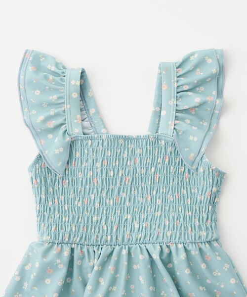 green label relaxing(グリーンレーベルリラクシング)の「GLR コバナガラ ワンピース/ 水着/ キッズ 100cm-130cm(水着・キッズ・クリーム/ライトブルー/ライラック・100cm/110cm/120cm/130cm)」の16枚目の写真